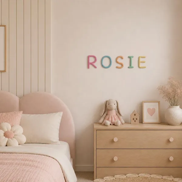 Personalised Rolled Clay-Look Letter Name Sign