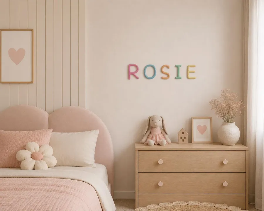 Personalised Rolled Clay-Look Letter Name Sign