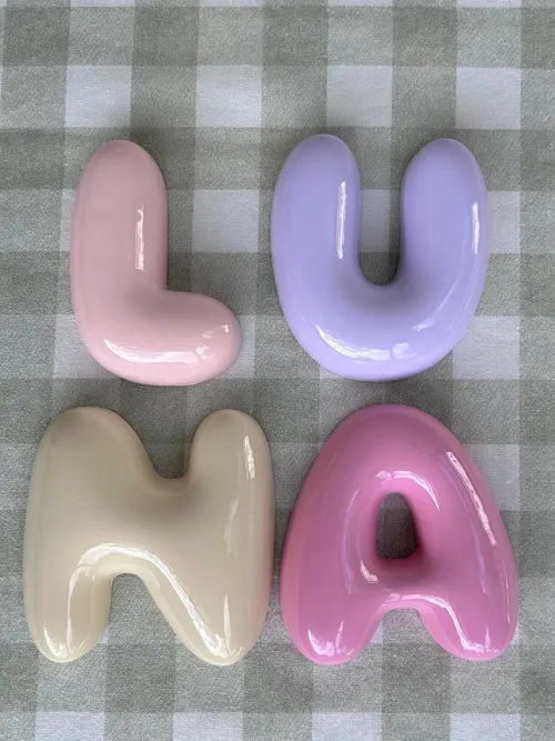 Glossy Resin Letters