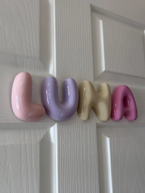Glossy Resin Letters