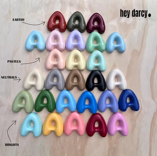 Clay-Look Bubble Letters