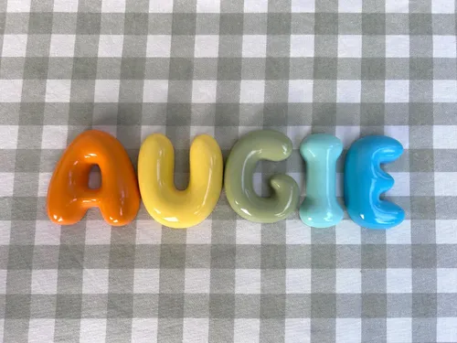 Clay-Look Bubble Letters