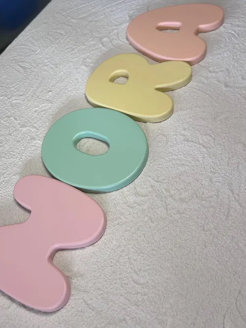 Flat Chunky Bubble Letters